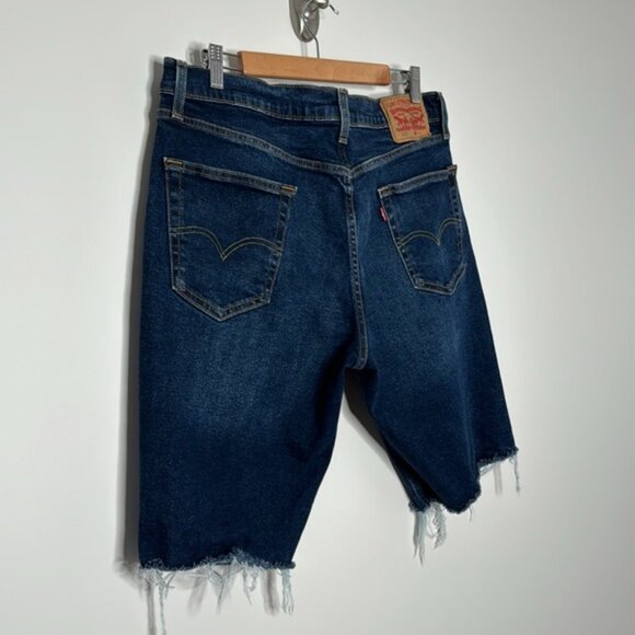 Levi’s Men Dark Wash Denim 511 Fringe Shorts Size 36 - Picture 9 of 12